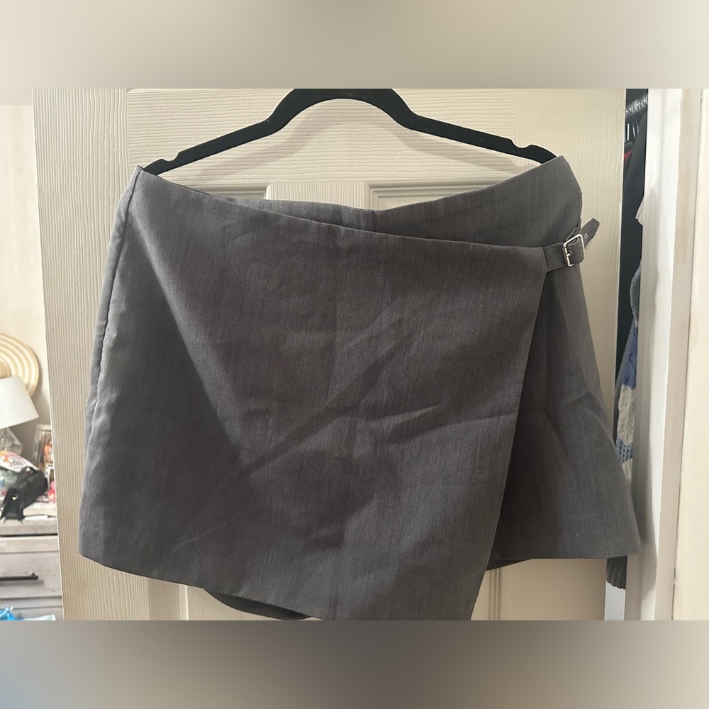 H&M Charcoal Mini Wrap Skort